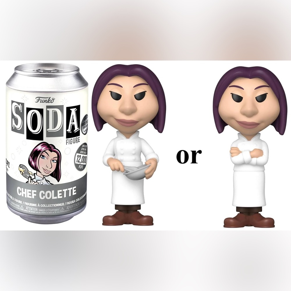 NEW EXCLUSIVE LIMITED EDITION RATATOUILLE CHEF COLLETTE VINYL SODA SEALED CAN